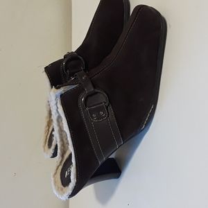 Women's Aerosoles Winter Mules Brown Size 9B